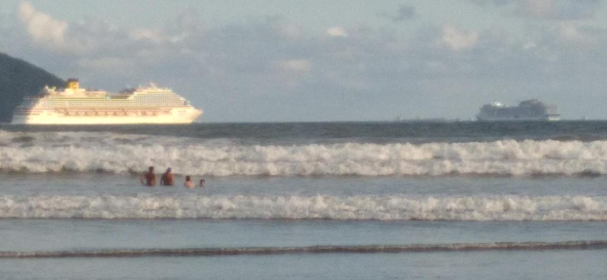 Appartement Excelente Localizacao O Mar Na Sua Frente Confira à São Vicente Extérieur photo